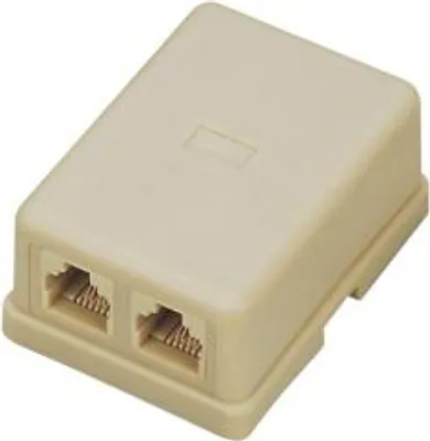 Imagen del producto de Enchufe UTP CAT3 de 2 conectores RJ11 para empotrar