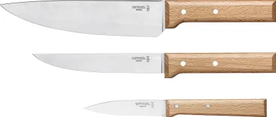 Produktbild von Opinel Messer Parallele, silber/natur, 3-teilig (1 Set)