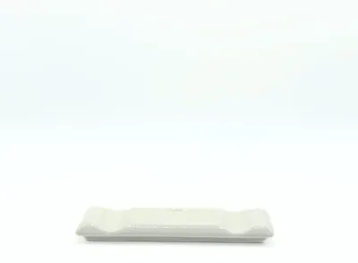 Keramischer Pinselhalter, rechteckig, 11 x 3,5 x 1 cm, weiß