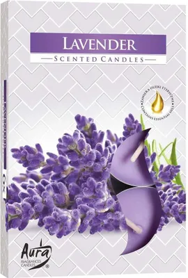 Obrázek produktu pro Svíčka čajová 6ks LAVENDER