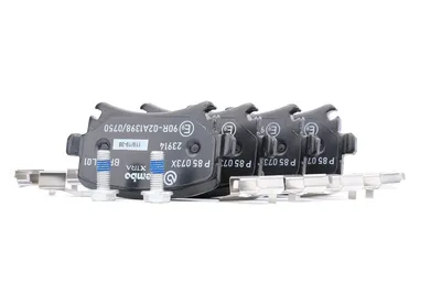 Produktbild von BREMBO P 85 073X Bremsbeläge Satz Hinten für VW GOLF VI (5K1) Golf V Schrägheck (1K1) TOURAN (1T1, 1T2) Passat Variant (3C5) für SKODA