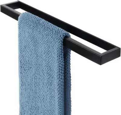 Produktbild von Handtuchhalter – Handtuchstange zur Wandmontage – Badezimmerorganisation – Edelstahl – 40 cm – Matt Schwarz