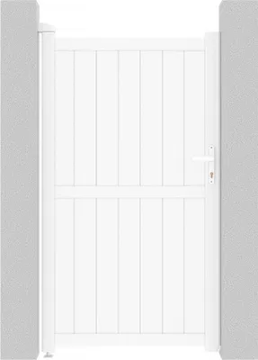 Produktbild von Gartentor aus Aluminium "Lola" - 101,2 x 180,9 cm - Weiß