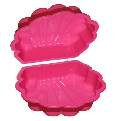 Produktbild von Sand- & Wassermuschel 2-tlg. pink Sterne – Spielmuschel für Kinder 1–6 J.