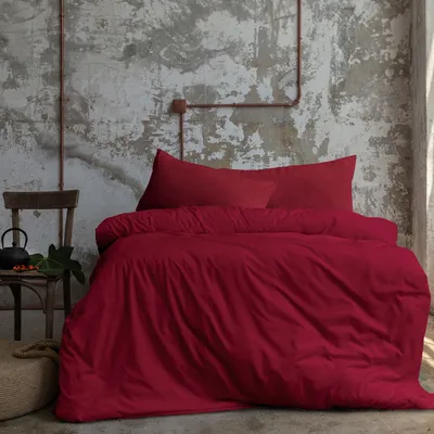 Produktbild von Komfortec Premium Bettwäsche 155x200 cm Bettbezug + 40x80 cm 2 Kissenbezüge, gebürstet 100% Polyester-Mikrofaser 120 g/m², 3teiliges Superweiches Bettwäsche-Set, Rot