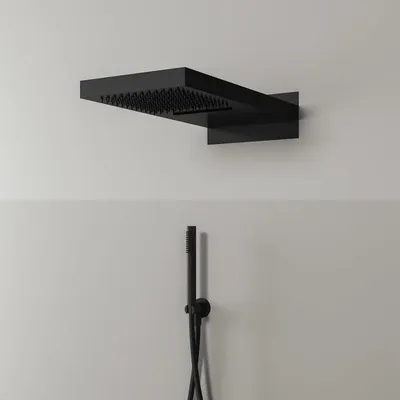 Obrázek produktu pro Sada sprchových hlavic Kronenbach 2, obsahující hlavici sprchy 50 x 25 cm a kulatou ruční sprchovou hlavici