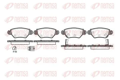 Produktbild von REMSA Bremsbeläge Satz Hinten Bremsklötze für OPEL Corsa C Schrägheck (X01) 0685.22