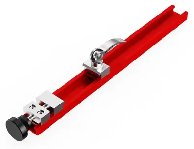 Produktbild von INF Verstellbare Positionierbasis 36cm Aluminium rot für Winkelschleifer