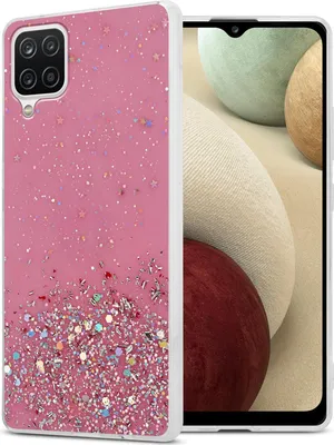 Produktbild von Cadorabo Hülle für Samsung Galaxy A12 / M12 Schutz Hülle in Rosa Handyhülle TPU Etui Glitter Cover Case Glitzer