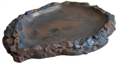 Produktbild von Flacher Trinknapf für Schildkröten, Felsoptik, Tiefe 1,5 cm, ca. 20x15x2 cm