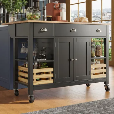 Immagine prodotto di Carrello da cucina - Carrello portavivande - Carrello servitore - Carrello portaoggetti - Carrello su ruote - Multiuso