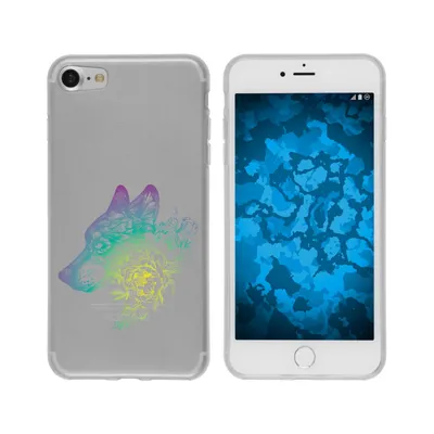 Produktbild von PhoneNatic Case kompatibel mit Apple iPhone 6 Plus / 6s Plus Silikon-Hülle Floral Wolf M3-4