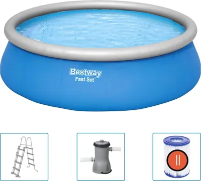 Zdjęcie produktu dla Zestaw basenowy Bestway Fast Set nadmuchiwany okrągły 457x122 cm