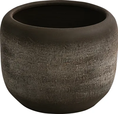 Produktbild von Dehner Übertopf Romy, Ø 29 cm, Höhe 26 cm, Keramik, dunkelbraun