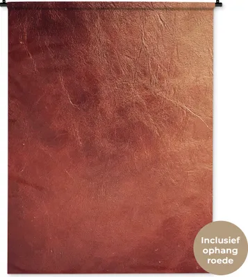 Produktbild von MuchoWow® Wandteppich Wandbehang Leder - Lederoptik - Braun - Hell 120x160 cm Tapisserie Dekoration Wandtuch - Wohnzimmer - Moderne