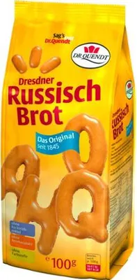 Produktbild von Dr Quendt Russisch Brot knusprig süße Buchstaben Plätzchen 100g