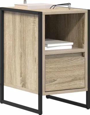 Zdjęcie produktu dla vidaXL Stolik nocny 2 szt. Sonoma 39,5 x 30 x 50 cm Materiał drewnopochodny