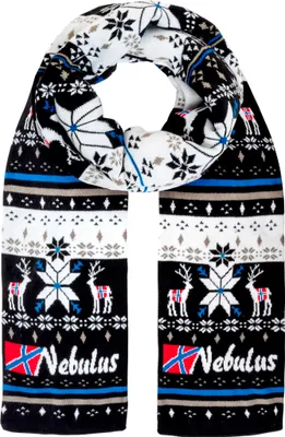 Productafbeelding van Nebulus Norweger sjaal FREDDY, warm, zacht en comfortabel, model P5980 - Uni, zwart-wit, one size