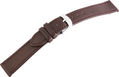 Produktbild von Echtleder-Uhrenarmband, dunkelbraun, 10 mm - 26 mm