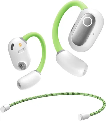 Zdjęcie produktu dla Otwarte słuchawki douszne, kierunkowa akustyka, mocny bas, ultralekkie, wodoodporne IPX4, mikrofony ENC z Bluetooth 5.3 - do biegania, treningu, fitnessu