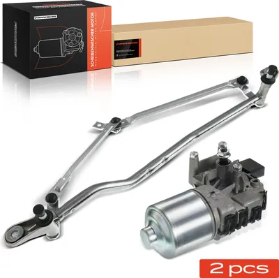 Produktbild von Frankberg 1x Wischermotor Scheibenwischermotor+1x Wischergestänge Vorne für Audi A4 8E2 B6 8EC B7 A4 Avant 8E5 B6 8ED