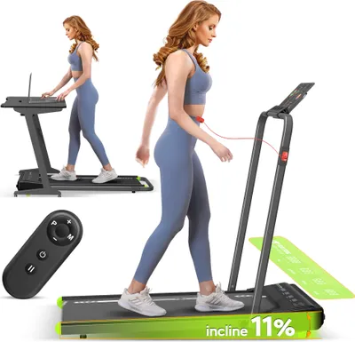 Obrázek produktu pro SportTronic walking pad ST-520, skládací běžecký pás do 10 km/h, 6 programů, 2 stupně sklonu, LED displej, držák na tablet, dálkové ovládání, nosnost 120 kg