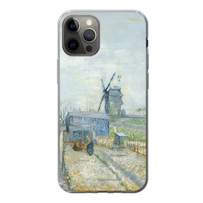 Produktbild von MuchoWow® Handyhülle Schutzhülle Hülle für iPhone 13 Pro Montmartre: Mühlen und Gärten - Vincent van Gogh Silikon Softcase Handy Hülle - Handy-Tasche