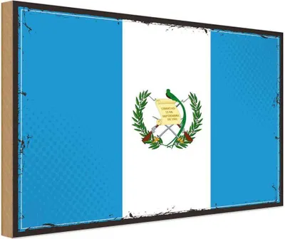Produktbild von vianmo Holzschild 20x30 cm Guatemalas Guatemala Flagge Fahne Wappen