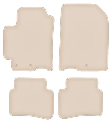 Produktbild von DURBAN Beige Velours-Fußmatten-Set für Kia Stonic Crossover (2017-)