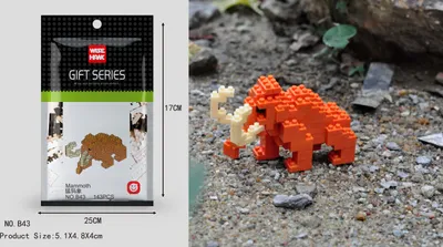 Obrázok produktu pre Stavebnica postavičky mamuta LNO Micro-Bricks