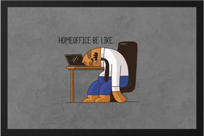 Produktbild von Homeoffice Fußmatte Lustig Spruch Ironie Faultier Geschenk Bürokollegen Lockdown