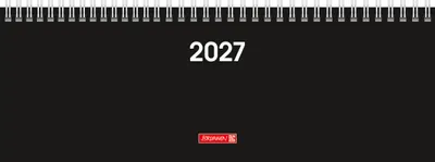 Produktbild von 2027 BRUNNEN Querterminbuch30x11cm 2S/1W schwarz