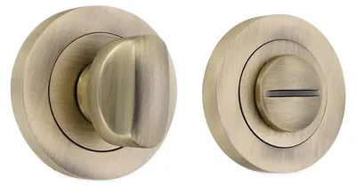 Daumendrehung matt antik mit Notentriegelung, Zink, 52 mm