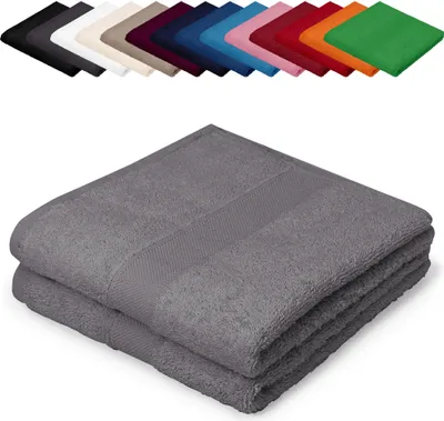 Produktbild von DOPPELPACK Handtücher 50x100 cm 100% Baumwolle, Farbe: Hellgrau