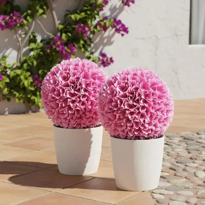 Obrázok produktu pre 2 kusy umelých ružových kvetov, priemer 28 cm