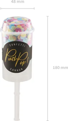 Produktbild von Konfetti Kanone Shooter mit Kreisen 18cm bunt