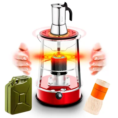 Image de Extralink Chauffage mobile au kérosène 4,6 L – Chauffage d'appoint pour camping, urgence et usage intérieur/extérieur