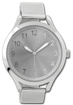 Imagen del producto de Oozoo Damenuhr: Reloj de pulsera para mujer, con correa de metal plateado, movimiento de cuarzo y esfera analógica. Modelo: D3UOC9115A