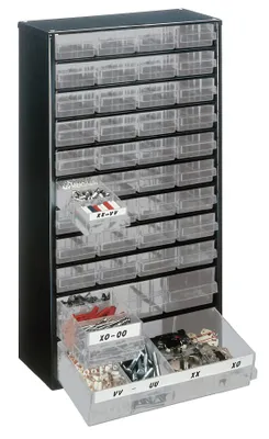 Obrázok produktu pre raaco Drawer cabinet (L x W x H) 150 x 306 x 552 mm No. of compartments: 40 Content 1 pc(s)
