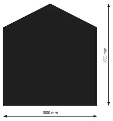 Produktbild von Raik Bodenplatte B4 5-Eck schwarz pulverbeschichtet 800 x 1000 mm