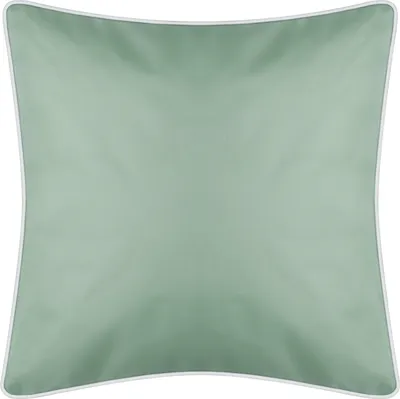 Image de Coussin d'extérieur avec passepoil blanc Vert menthe Lot de 1