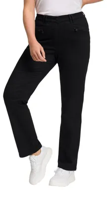 Zdjęcie produktu dla Ulla Popken - damskie ubrania w dużych rozmiarach, kolekcja "Plus Size". Legginsy basic z elastycznego materiału, model Mony, dostępne w różnych kolorach