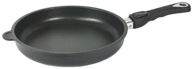 Produktbild von AMT Gastroguss I-528-Z20B Bratpfanne, 28 cm max. Durchmesser, Gusseisen/Gussaluminium, Induktionsherd-geeignet, Antihaftbeschichtung, abnehmbarer Griff