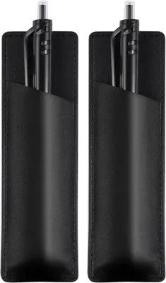 Produktbild von 2 Stück Magnetischer Stifthalter Kühlschrank aus Leder (Schwarz)