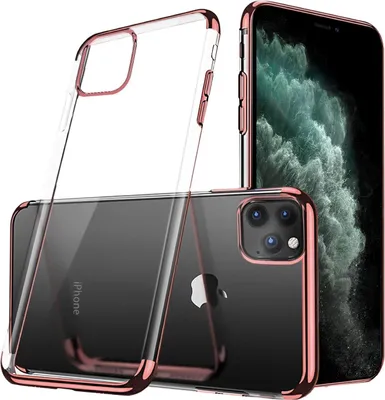 Produktbild von Conie Silikon Schutzhülle für iPhone 11 Pro Tasche Case Cover Bumper Hülle Rand in Rosegold
