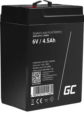 Produktbild von Green Cell® AGM 6V 4,5Ah Akku VRLA Blei-Batterie Bleiakku Ersatzakku Gelakku Akkubatterie Zyklenfest Unbemannt Spielzeug | Elektro Spielzeug| Alarm | Notstrom | Kinderfahrzeuge| Kinder-Quad