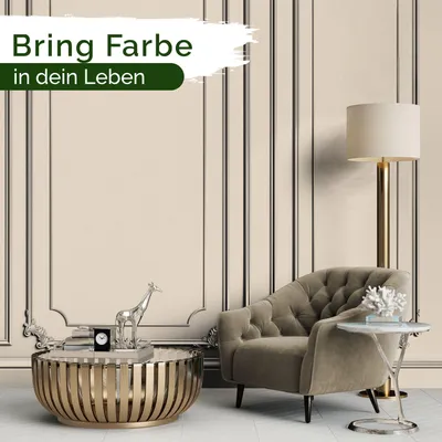 Produktbild von Wandfarbe Beige Creme Hellgrau Matt Innenfarbe – Deckkraft Klasse 1, VOC-frei, Ohne Grundierung, Tropfarm – Wohnzimmer & Schlafzimmer – 5L – Veluxis (Pure Pampas)