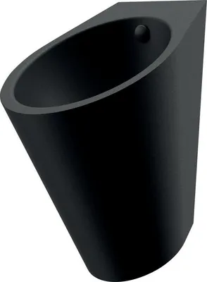 Produktbild von Delabie Urinal FINO wandh. Anschl. von hinten Edelstahl matt schwarz