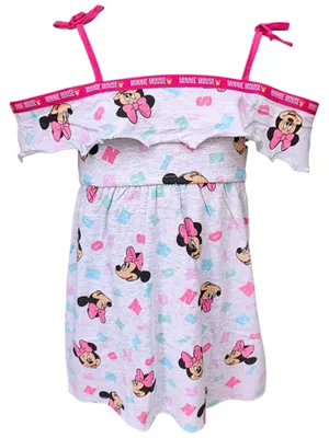 Produktbild von Sommerkleid Off-Shoulder Minnie Mouse Grau 110 cm
