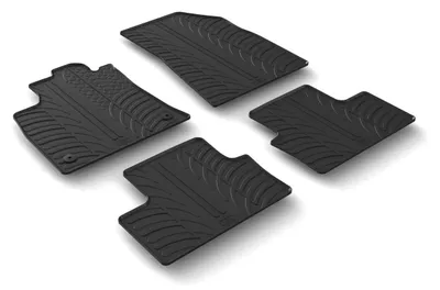 Productafbeelding van LAMPA vloermatset, rubber, voor RENAULT Clio V hatchback (BF), voor- en achterkant
